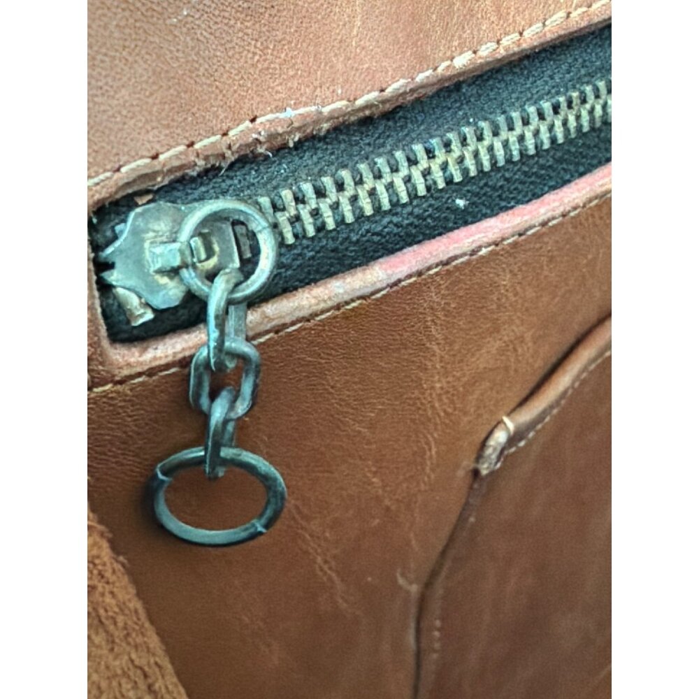 1970s 80s Coach 399-0645 Glove Tanned British Tan Marketing Tote Bag NYC w/FLAWS - Picture 9 of 15